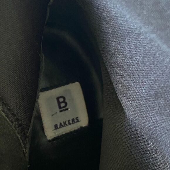 Bakers Helena Black Smooth Leather Pointy Toe Silver Buckle Stiletto Boots US 7 - Picture 7 of 8